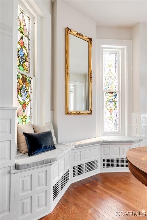 mudroom featuring hardwood / wood-style flooring