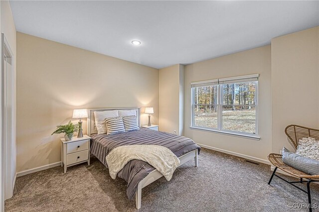 bedroom featuring carpet floors