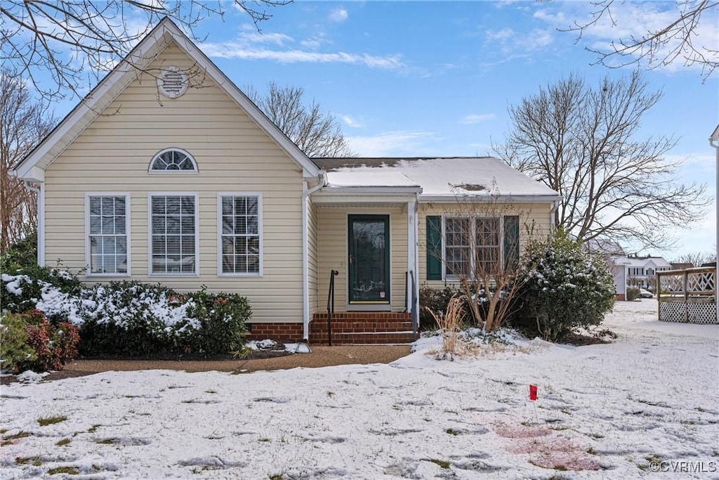 view of bungalow-style home