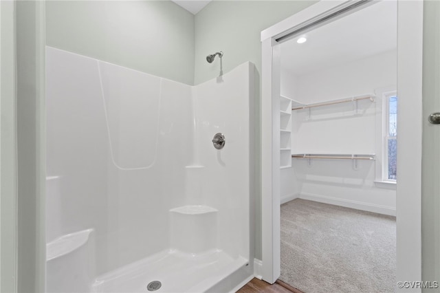 bathroom with walk in shower