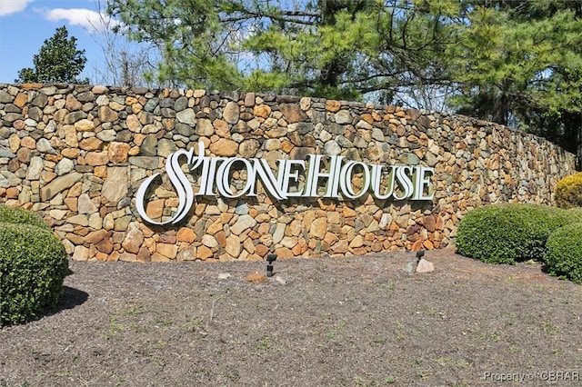 view of community sign