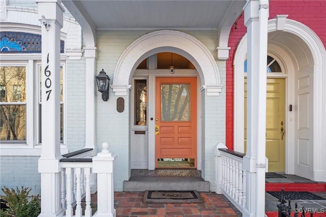 view of doorway to property