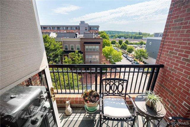 balcony featuring grilling area