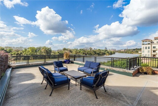 view of patio with an outdoor living space