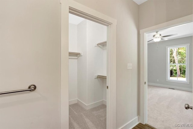 548 Anchor Dr, Bracey, VA 23919 - spacious closet with carpet flooring and a ceiling fan