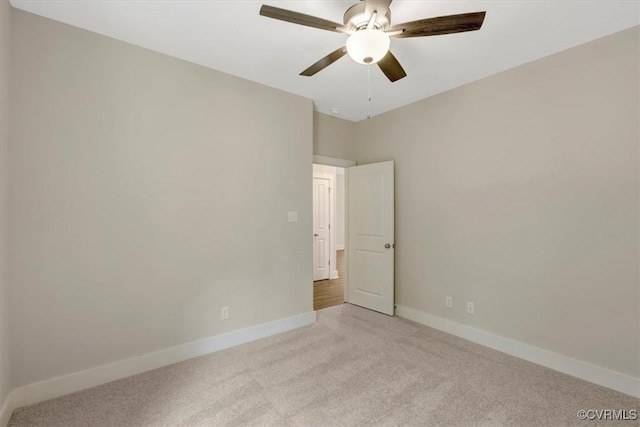 548 Anchor Dr, Bracey, VA 23919 - spare room with light carpet and a ceiling fan
