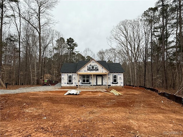 view of front of house with covered porch