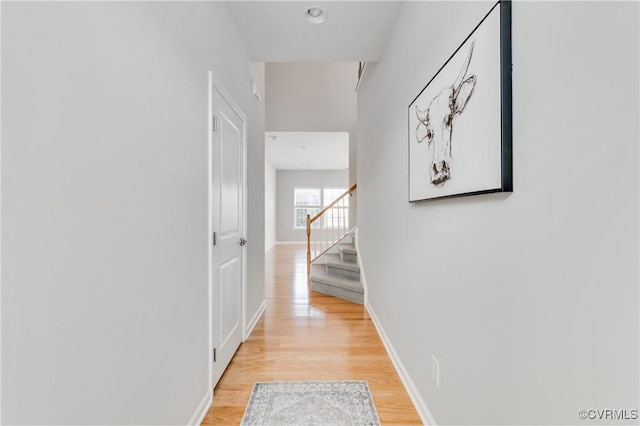 hallway featuring light hardwood / wood-style flooring