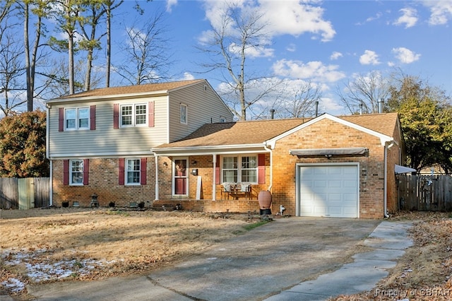 front of property featuring a garage