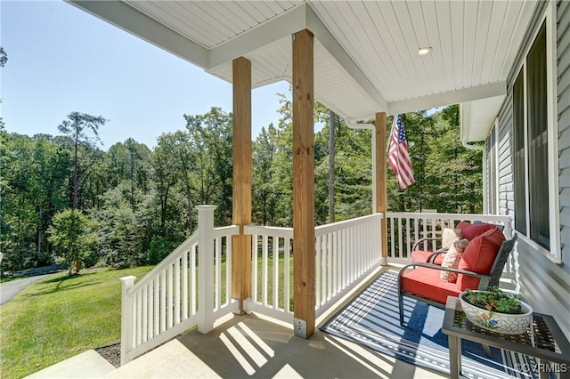 view of patio / terrace featuring covered porch