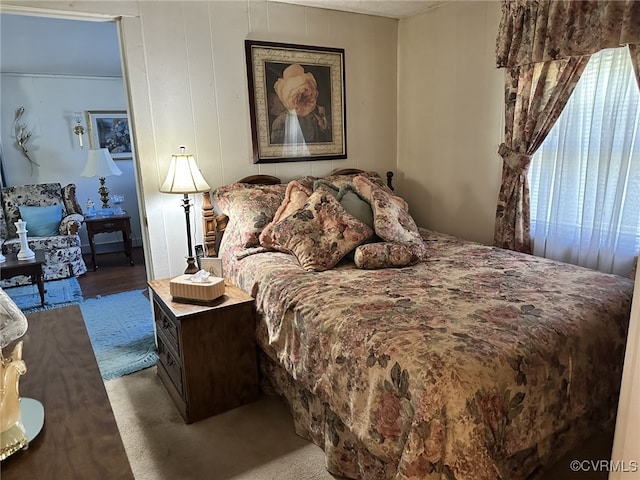 bedroom featuring carpet flooring