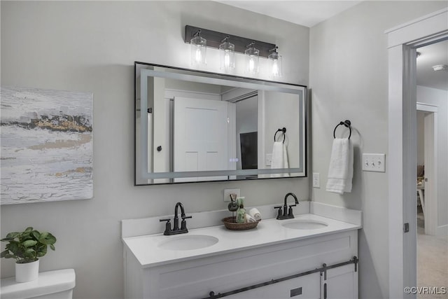 bathroom with vanity