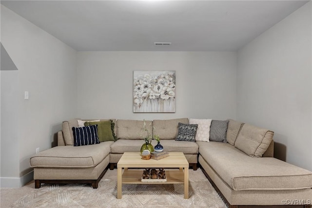 view of carpeted living room