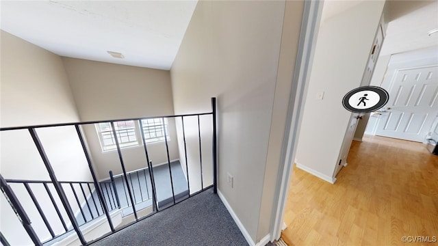 hallway featuring light hardwood / wood-style floors