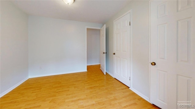 interior space with light hardwood / wood-style floors