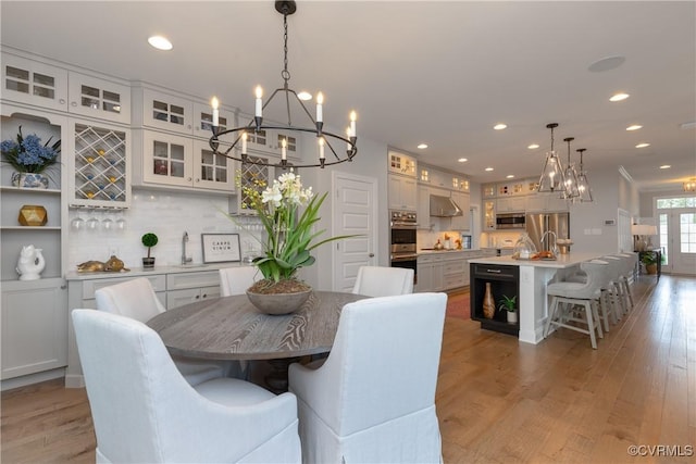 11163 Independence Rd, Ashland, VA 23005 - dining space featuring light hardwood / wood-style floors and sink