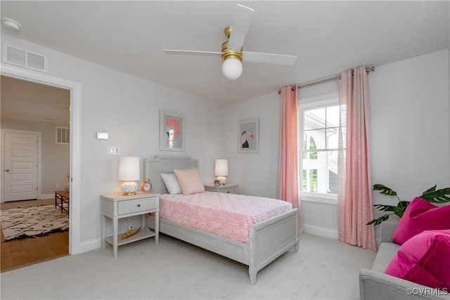 11163 Independence Rd, Ashland, VA 23005 - bedroom with light colored carpet and ceiling fan