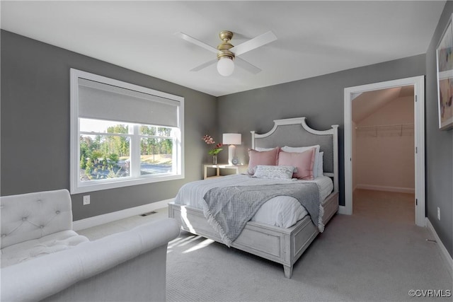 11163 Independence Rd, Ashland, VA 23005 - carpeted bedroom with a spacious closet, a closet, and ceiling fan