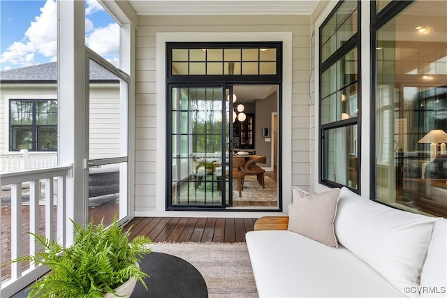 view of doorway to property