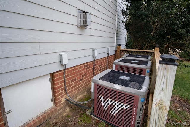 exterior details featuring central AC unit