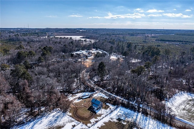 view of snowy aerial view