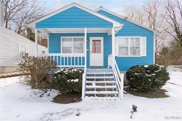 bungalow-style house with covered porch