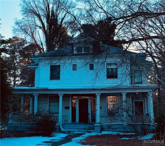 view of front of house with a porch