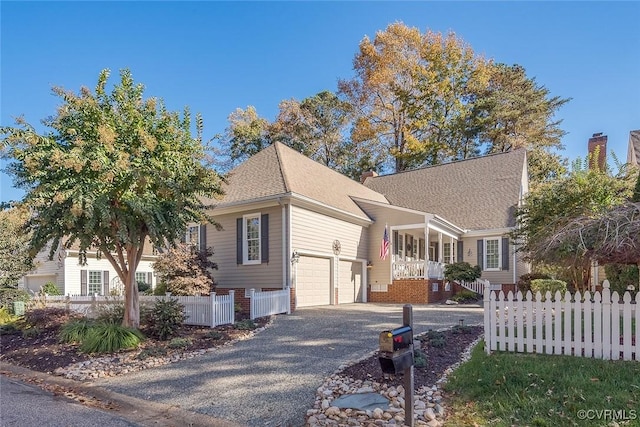 view of front of house featuring a garage