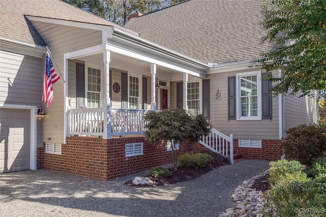 view of front facade with a porch