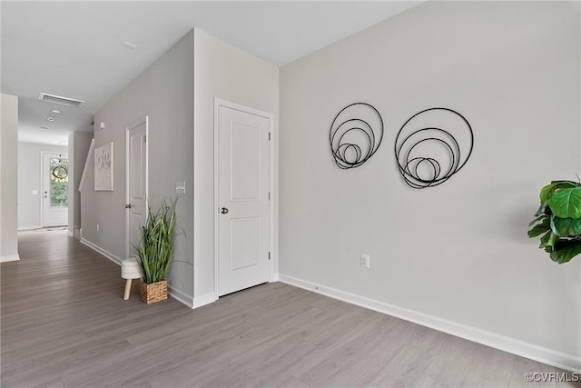 interior space featuring light wood-type flooring