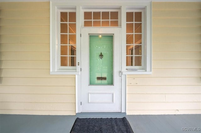 view of doorway to property