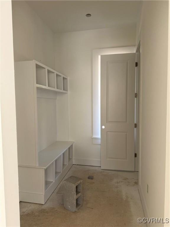 mudroom featuring baseboards