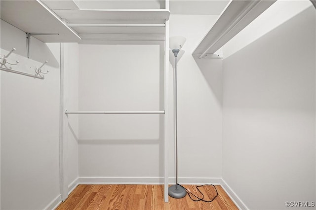 walk in closet featuring light wood-type flooring