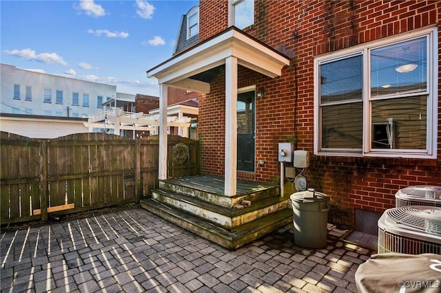 view of patio / terrace featuring cooling unit