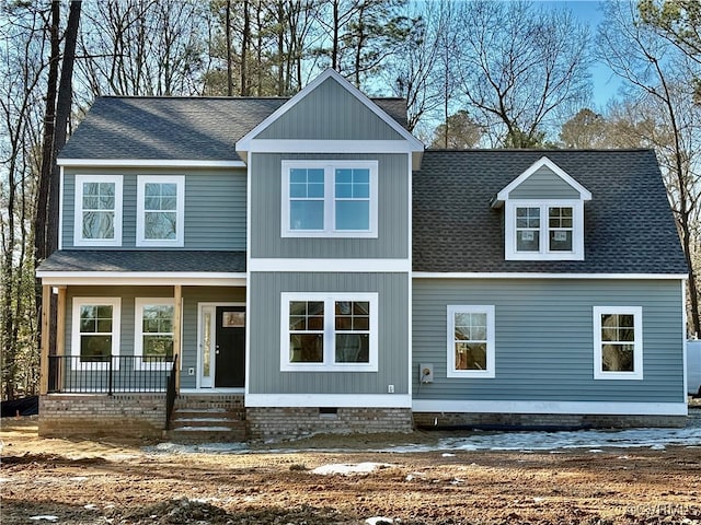 view of front of home with covered porch