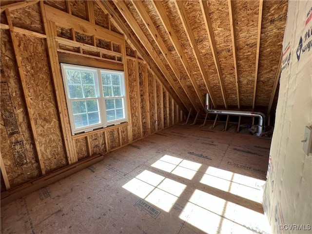 view of attic