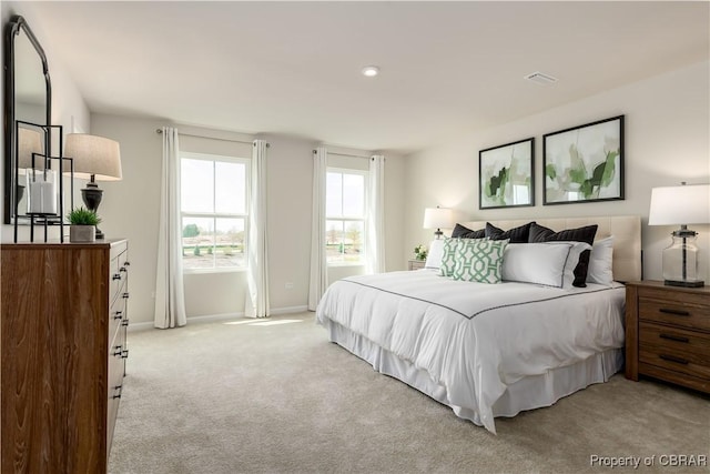 view of carpeted bedroom