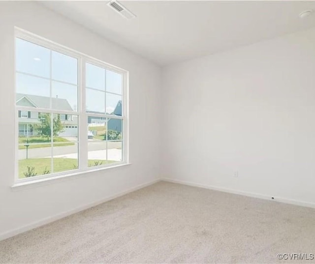 empty room with a healthy amount of sunlight and carpet flooring