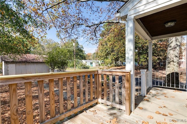 view of wooden terrace