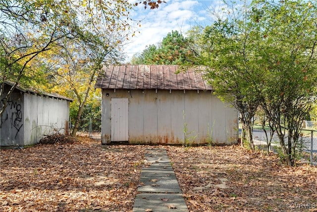 view of outbuilding