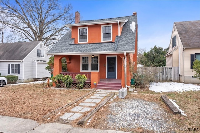 view of front of house with a porch