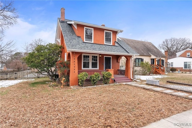 view of front of property with a porch