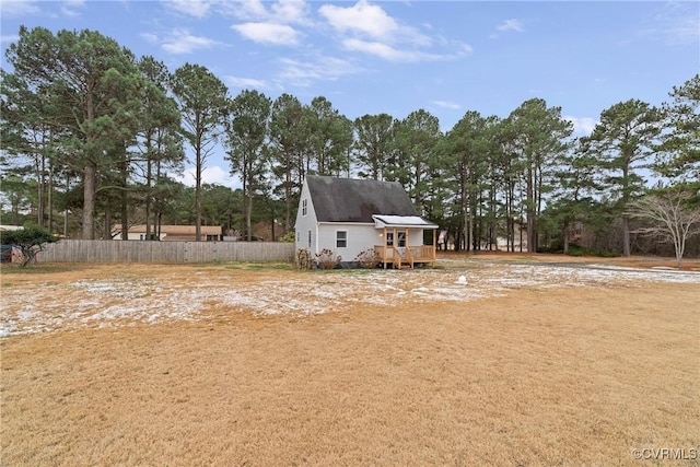 exterior space featuring a deck