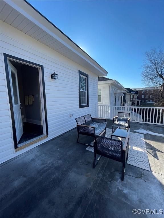 view of patio with an outdoor living space