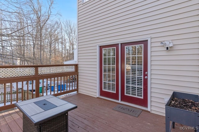 view of wooden deck