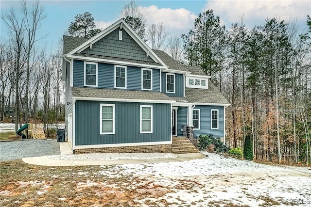 view of front of house with a playground