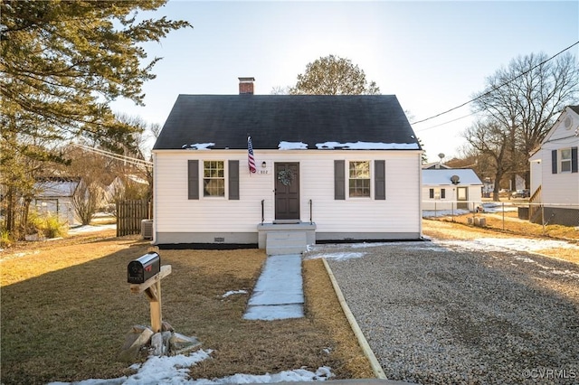 view of front of property with central AC