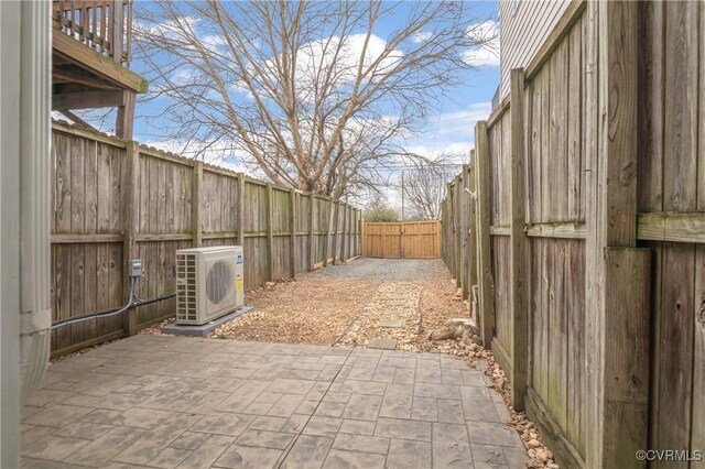 view of patio featuring ac unit