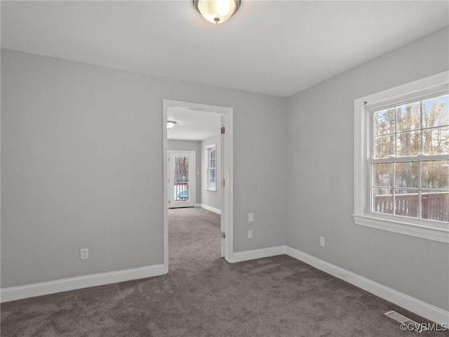 view of carpeted empty room