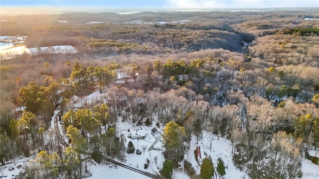 view of snowy aerial view